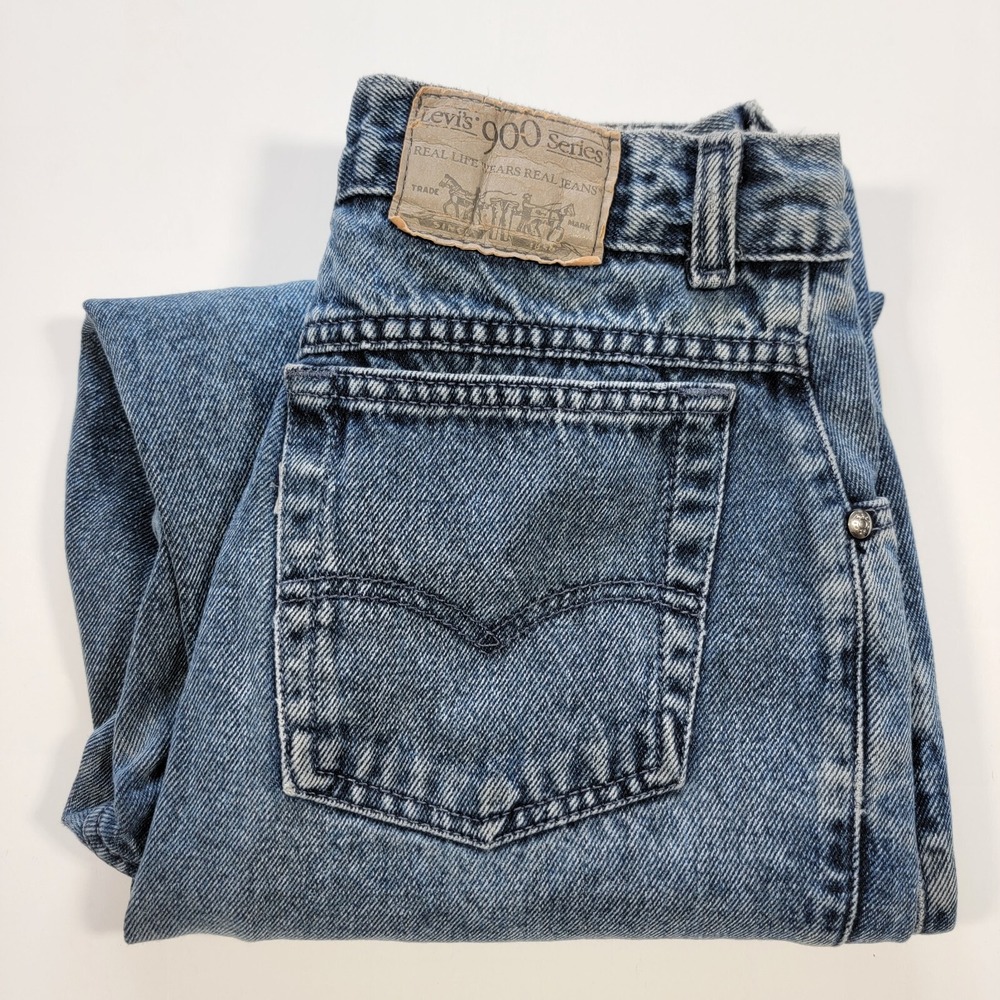 VTG Levi's 900 Series Women's Denim Blue Jeans Dark Blue Stone Wash Size 9 /